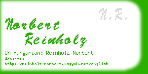 norbert reinholz business card